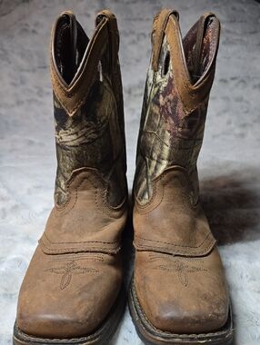 Durango Brown and Camo Kids Western Boots